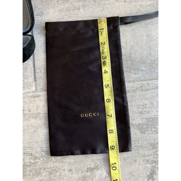 GUCCI Sunglass Eyeglass Case Black Velvet Clamshell Eyewear w/ Silk Pouch NEW - Picture 5 of 7